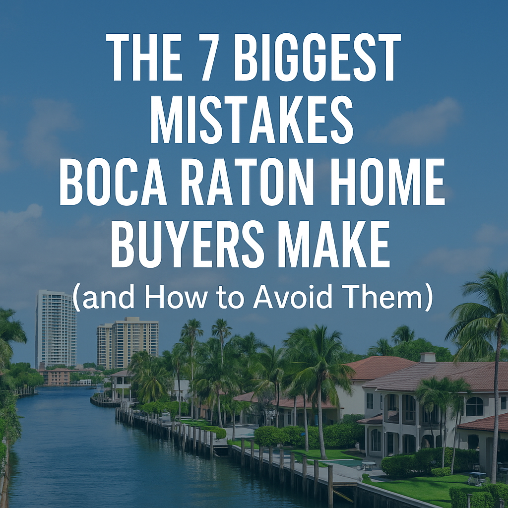 Waterfront homes and condos in Boca Raton Florida with blog title The 7 Biggest Mistakes Boca Raton Home Buyers Make
