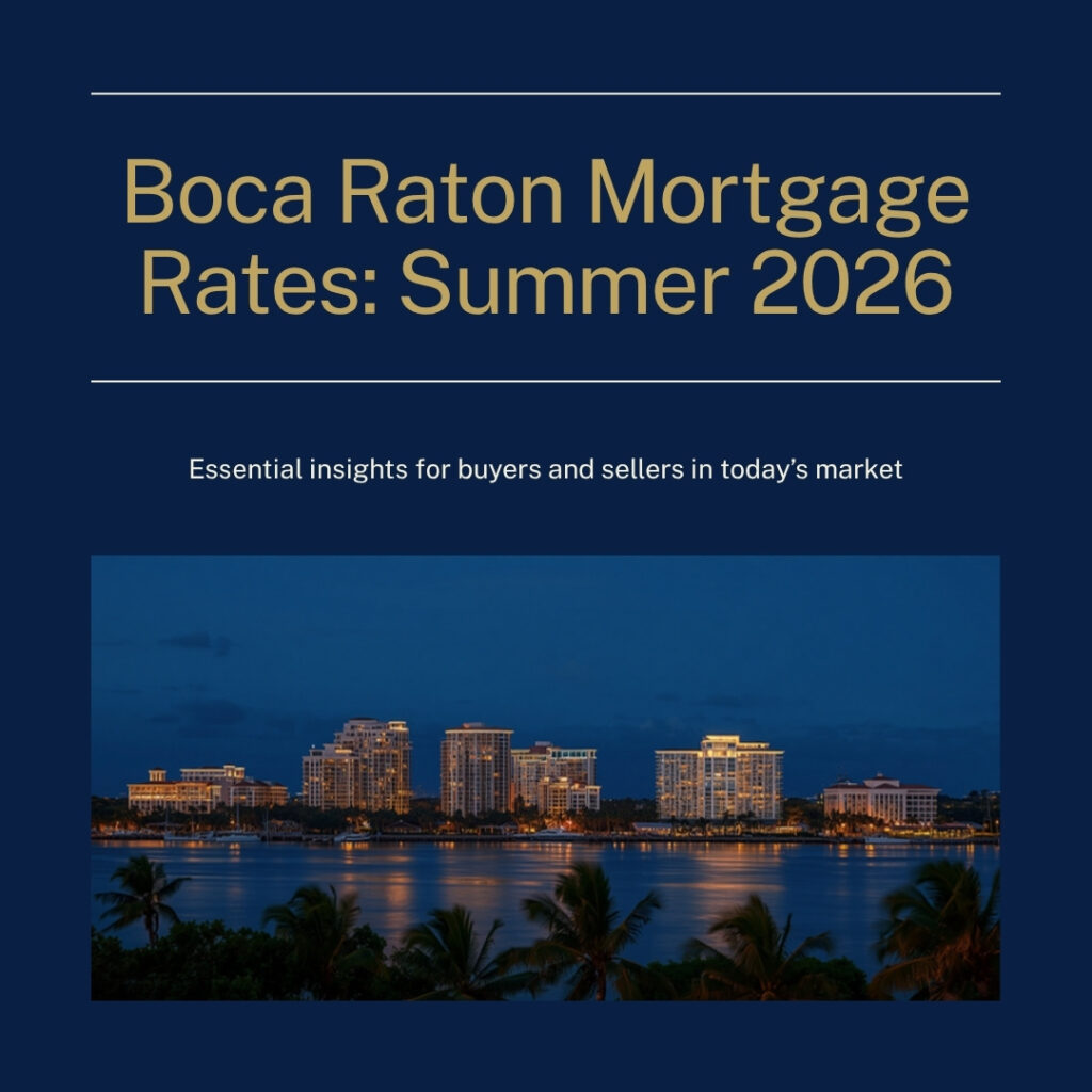 Boca Raton Mortgage Rates Summer 2026: What Buyers and Sellers Should Do Now
