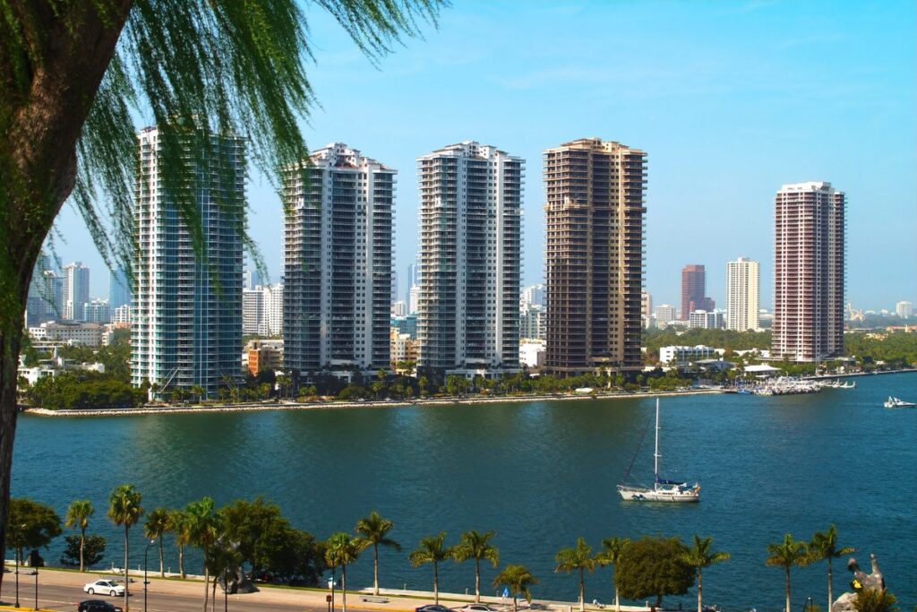 West Palm Beach skyline across the Intracoastal Waterway